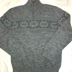 Levi's 1/4 Zip Sweater w/ Snowflakes